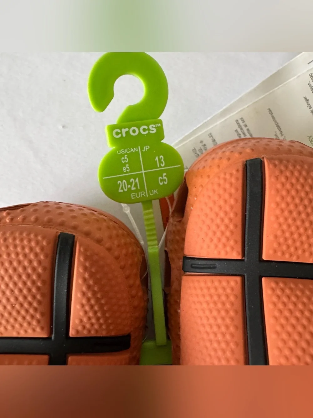 NWT CROCS Size 5 Baby Adorable Basketball Sandals Clogs